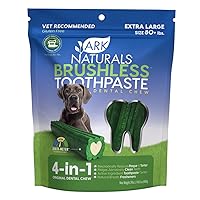 Ark Naturals Brushless Toothpaste, Dog Dental Chews for Extra Large Breeds, Freshens Breath, Unique Texture Helps Reduce Plaque & Tartar, 24oz, 1 Pack