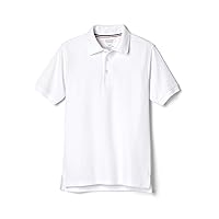 French Toast Boys' Short Sleeve Pique Polo Uniform Shirt (Standard & Husky)