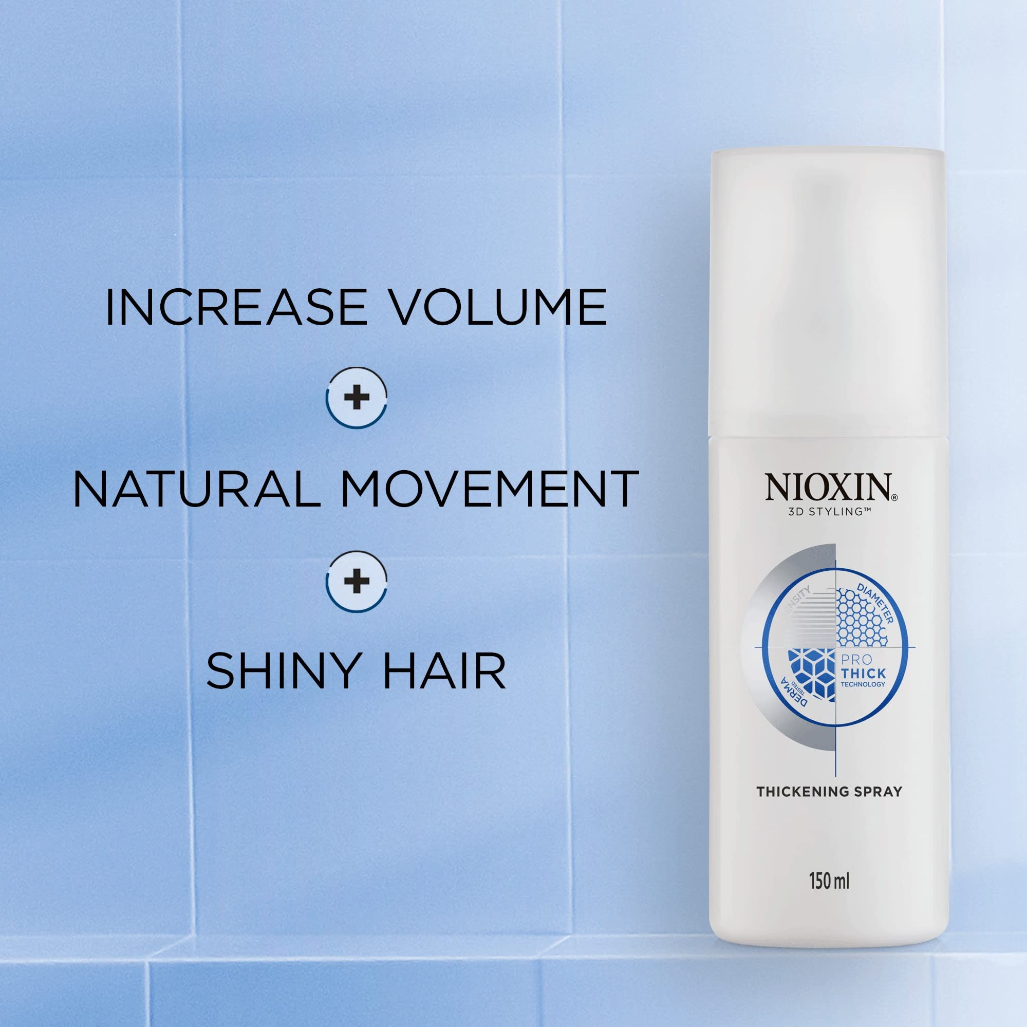 Nioxin Thickening Spray, 3D Styling Hairspray With ProThick Technology, Adds Volume and Texture for Thinning Hair, 5.1 oz