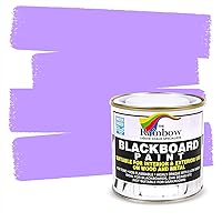 Chalkboard Blackboard Paint - Brush on Wood, Metal, Glass, Wall, Plaster Boards Sign, Frame or Any Surface. Use with Chalk Pen Wet Erase, Non-Toxic - Matte Finish [Purple] - (8.5oz Covers 32 sf)