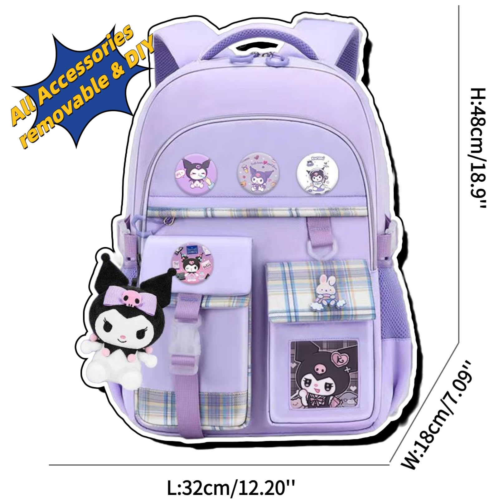 Kawaii Canvas Crossbody Bag Cute Anime Purse Japanese Cartoon Messenger Bags  Preppyblack | Wholesale | Tradeling