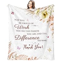 Employee Gifts for Women, Employee Appreciation Gifts, Thank You Gifts for Women Employees/Coworkers, Birthday Gifts for Employees from Boss, Team Gift Ideas for Employees Throw Blanket 60 x 50 Inch