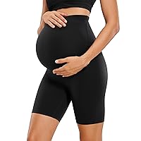 CRZ YOGA Womens Butterluxe Maternity Yoga Biker Shorts Over The Belly 4