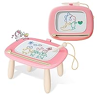 Kikidex Magnetic Drawing Board, Toddler Girl Toys for 1-2 Year Old, Doodle Board Pad Learning and Educational Toys for 1 2 3 Year Old Baby Kids Birthday Gift(Soft Pink)
