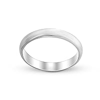 Sterling Silver Polished Wedding Ring Band Width (3mm)