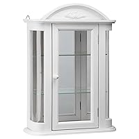 Rosedale Wall Curio Cabinet, Lily White