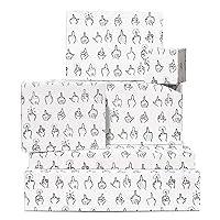 CENTRAL 23 Funny Wrapping Paper - 6 Sheets of Birthday Gift Wrap with Tags - Middle Finger - Black and White - Rude Wrapping Paper for Men Women Friends - Comes with Fun Stickers