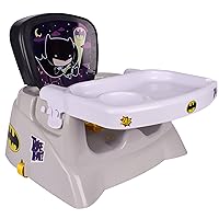 Batman Booster Seat with Tray – Portable Toddler Chair for Dining Table | DC Comics Grey Kids Travel Seat with Safety Buckles | Dishwasher Safe Tray – Sunny Days Entertainment