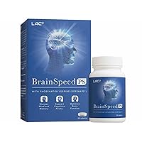 LAC BrainSpeed PS | Brain Supplement with Added Gingko Biloba | Helps with Memory, Mental Alertness, Brain Function (30 Tablets)