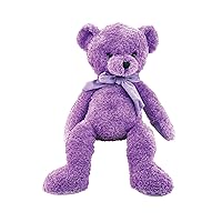Enesco Kalidou Teddy Bear with Bow Plush Stuffed Animal, 16 Inch, Lavender