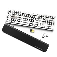 Hexgears X5 Wireless Mechanical Keyboard with Kaihl Box Switch-Quicksand Gold, Panda Computer Keyboard for Gaming, Typing, Ergonomic 108-key Typewriter Keyboard with Wrist Rest