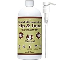 Natural Dog Company Liquid Glucosamine Hip & Joint Oil for Dogs, 32 oz, Extra Strength Cartilage and Joint Support, Helps Mobility and Eases Occasional Stiffness, Dog Vitamins and Supplements