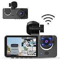 Black Swan Distributors - Three Channel Dash Cam - 1080p Full HD Resolution, Super IR Night Vision, WDR, G-Sensor, 24-Hour & Loop Recording - WiFi Download - No Memory Card