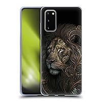 Head Case Designs Officially Licensed Spacescapes Golden Bloom Floral Lions Soft Gel Case Compatible with Samsung Galaxy S20 / S20 5G