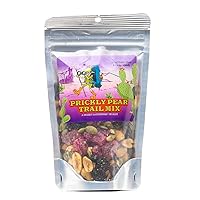 Prickly Pear Trail Mix - Dried Fruit, Almonds, Pepitas, Peanuts, Cashews, Pecans, Raisins and Prickly Pear Cactus Candy Made From Prickly Pear Fruit, 4 ounce