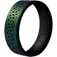 Knot Theory Trinity Celtic Silicone Ring for Men and Women - Silicone Wedding Band for Sports Activities, Breathable Comfort Fit 6mm Bandwidth