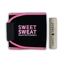 Sports Research Sweet Sweat Pink Waist Trimmer (XL) and Vanilla Sweet Sweat Gel Stick (6.4oz) Bundle