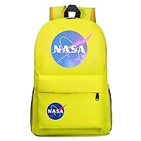 NASA Printed Laptop Rucksack Student Canvas Bookbag-Casual Travel Bag Lightweight Knapsack for Teens