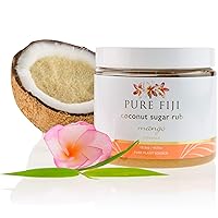 Pure Fiji Coconut Sugar Body Scrub - Body Exfoliator Scrub Natural Origin for Smooths and Softens Skin - Organic Exfoliating Sugar Scrub for Body, Mango, 15.5 Oz