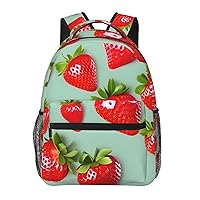 Lovely Strawberry print print Lightweight Bookbag Casual Laptop Backpack for Men Women College backpack