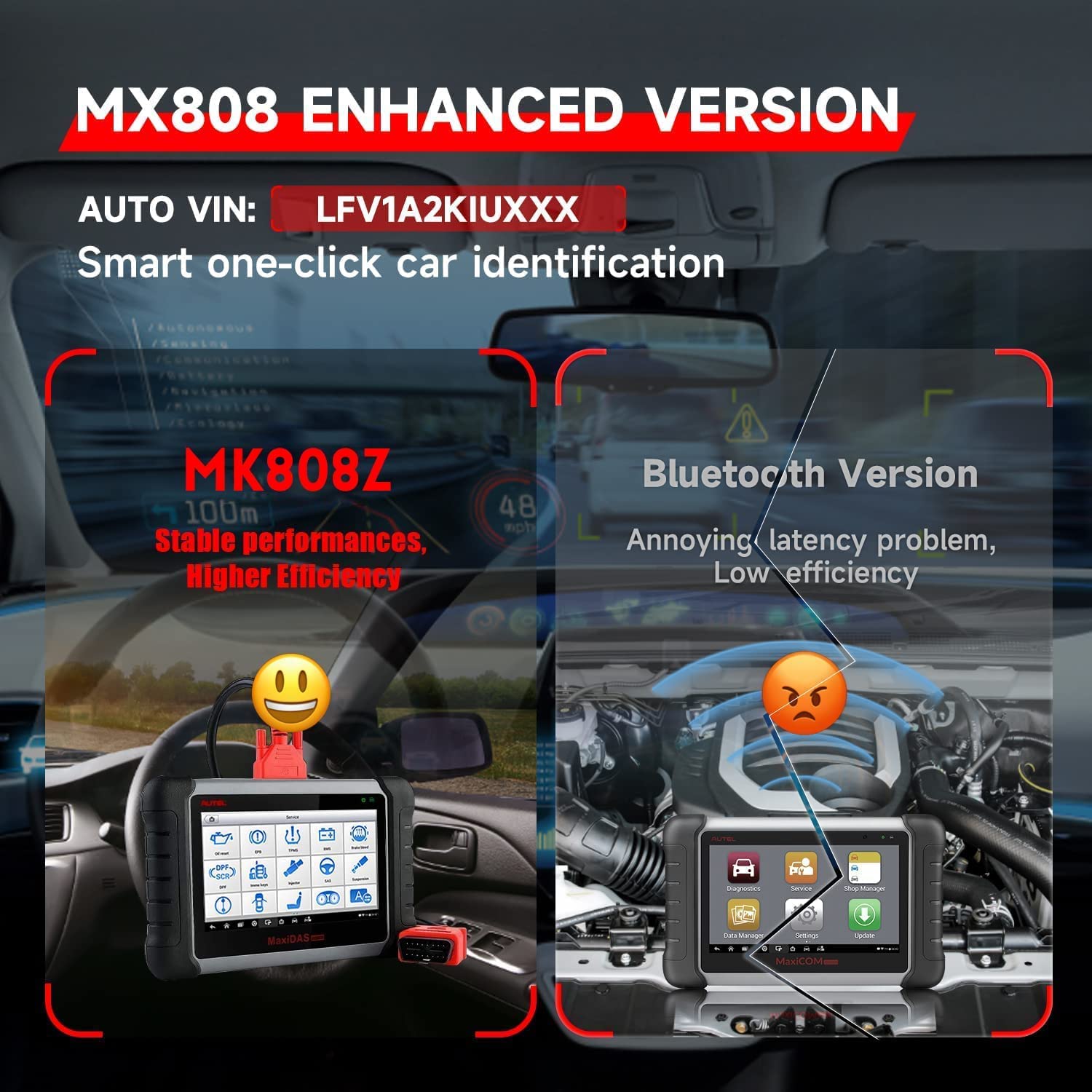 Mua Autel Scanner MaxiCOM MK808Z: Android 11 Based Bi-Directional Control  Scan Tool, 28+ Services, 2023 Upgraded of MK808/MX808, All System  Diagnostics, FCA Auto Auth, ABS Bleed, Injector Coding trên Amazon Mỹ chính