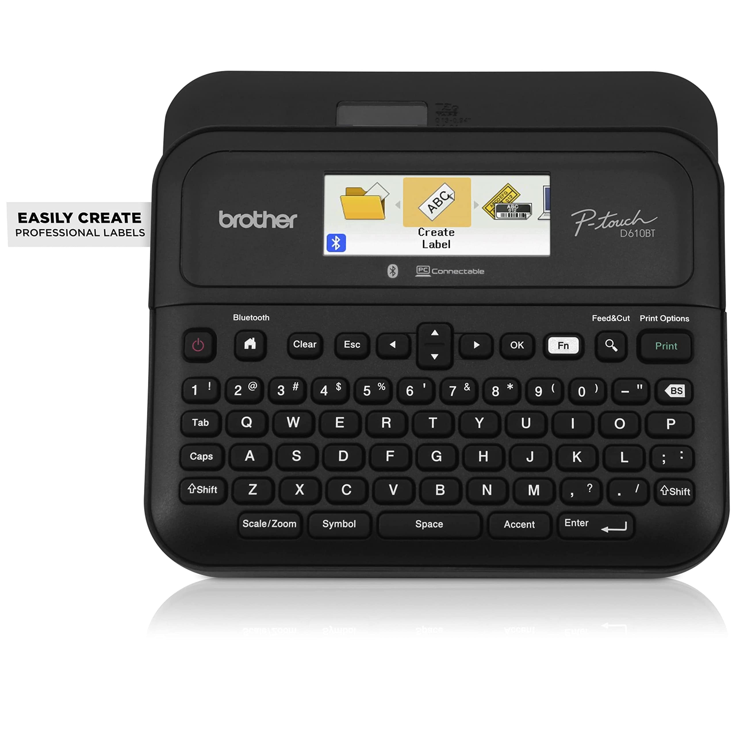 Brother P-Touch PT- D610BT Business Professional Connected Label Maker | Connect and Create via Bluetooth® on TZe Label Tapes up to ~1 inch