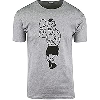 ShirtBANC Mens Mike T Punch Retro Gaming Shirt Boxing Iron Style Tee, S-3XL