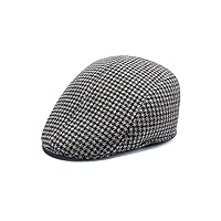 ARG Men's Gatsby Tweed Baker Boy Hat Herringbone Newsboy Cap One Size