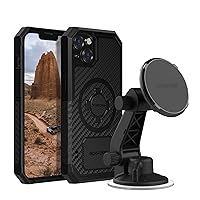 Rokform - iPhone 13 Rugged Case + Magnetic Windshield Suction Phone Mount