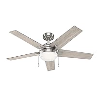 Hunter Bartlett Indoor Ceiling Fan with LED Light and Pull Chain Control, 52