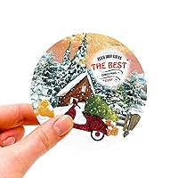 100 Pcs Christmas Stickers Christmas Gift Tags May You Have The Best Christmas Ever Winter Snowy Scene Stickers Christmas Decorations Stickers for Water Bottles Laptop Envelope Seals Goodie Bags Chris