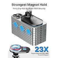andobil Newest Magnetic Car Phone Mount Pro [Strongest Magnet, Big Phone Friendly] Ultra Stable for MagSafe Phone Holder Car Compatible with iPhone 15 14 13 12 Pro Max Plus Android Samsung S23