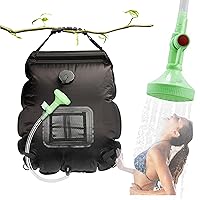 Solar Shower Bag, Solar Heating Camping Shower Bag, 5Gal(20L) Portable Camping Shower Bag, with Removable Hose and On-Off Switchable Shower Head, for Outdoor Traveling/Climbing/Hiking/Beach/Swimming