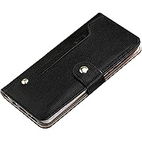Wallet Case for iPhone 14 Pro Max, Premium Genuine Leather Card Holder Magnetic Folio Stand Flip Case Shockproof Protective Phone Cover for iPhone 14 Pro Max (Color : Preto)