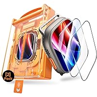 DIMONCOAT 2-Pack Full Coverage Screen Protector for Apple Watch Ultra 2/Ultra 49mm (2023/2022), [Never Fall Off][Zero-Bubble Installation Kit][Military Grade Protection] Touch Sensitive for iWtach