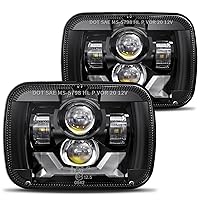 2022 180W 1000% Bright H6054 5x7 7x6 Led Headlights Compatible with Jeep Cherokee XJ Wrangler YJ [ DOT][Anti-glare][DRL Turn Signal][Hi/Low Sealed Beam] Ford Chevy GMC Toyota Nissan Dodge etc