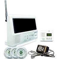 SMART CAREGIVER 433-SYS 40 Channel Central Monitoring Unit with 3 Nurse Call Buttons, Pager and AC Adaptor