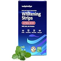 Teeth Whitening Strips (28 Strips - Mint) ROSELYNBOUTIQUE Dry Non-Slip Enamel Safe Sensitivity-Free Teeth Whitener - Self-Care Gifts for Men Women