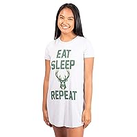 Ultra Game NBA Women's Super Soft Sleepwear Pajama Loungewear Tee Shirt Nightgown