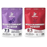 Jungle Powders Berry Delight Bundle: 5oz Black Currant and 3.5oz Wild Cranberry Superfood Assortment - Elevate Your Smoothies, Baking, and Culinary Masterpieces