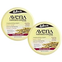 Avena Instituto Español, Moisturizing Cream, Hand & Body, Revitalizes and Protects your Skin, 2-Pack Of 6.8 FL Oz each, 2 Jars