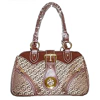 Brown Canvas Ring Zipper Satchel Handbag Bag Pocket Purse Designer Inspired