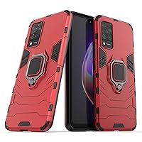 Case for Vivo V21,3 in 1 Heavy Duty Shockproof Shell Case,Built in Folding Kickstand with Magnetic Car Mount