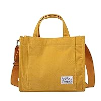 Shoulder Bags for Women Girls' Polyester New Small Square Bag Korean Fashion Portable One Leather (Yellow, One Size)