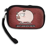 Do Not Mess With Pig Cellphone Bag / Wristlet Handbag / Clutch Purse / Wallet Handbag With Wrist Band For Adults And Kids