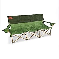 Lowdown Couch - 3 Person Capacity Camping Chair, Extra Large and Sturdy Bench for Campsites, Soccer Games, and Backyard Parties, 2023 (Dill)