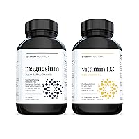 Smarter Nutrition Magnesium and Vitamin D3+K2 Bundle - Magnesium Complex with Glycinate, Citrate, Malate, and Bisglycinate and 5,000 IU of Vitamin D with K2 Complex [30-Day Supply]