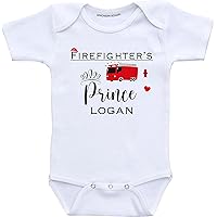 Firefighter baby clothes boy Personalized fireman baby outfit