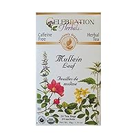 CELEBRATION HERBALS Mullein Leaf Organic 24 Bag, 0.02 Pound