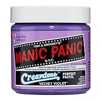 MANIC PANIC Velvet Violet Hair Dye - Creamtone Pastel Perfect - Semi Permanent Hair Color - Pastel Orchid Shade With Pink Undertones - Vegan, PPD & Ammonia Free - For Coloring Hair on Women & Men
